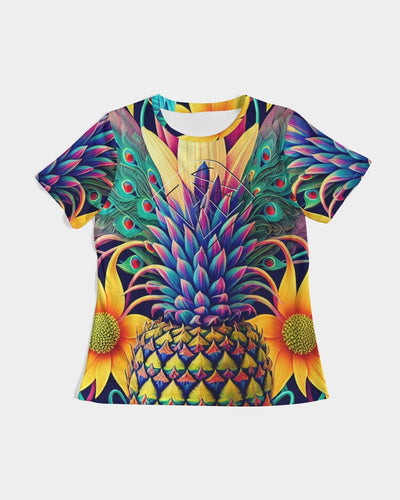 Pineapple Floral Garden - Graphic Tee